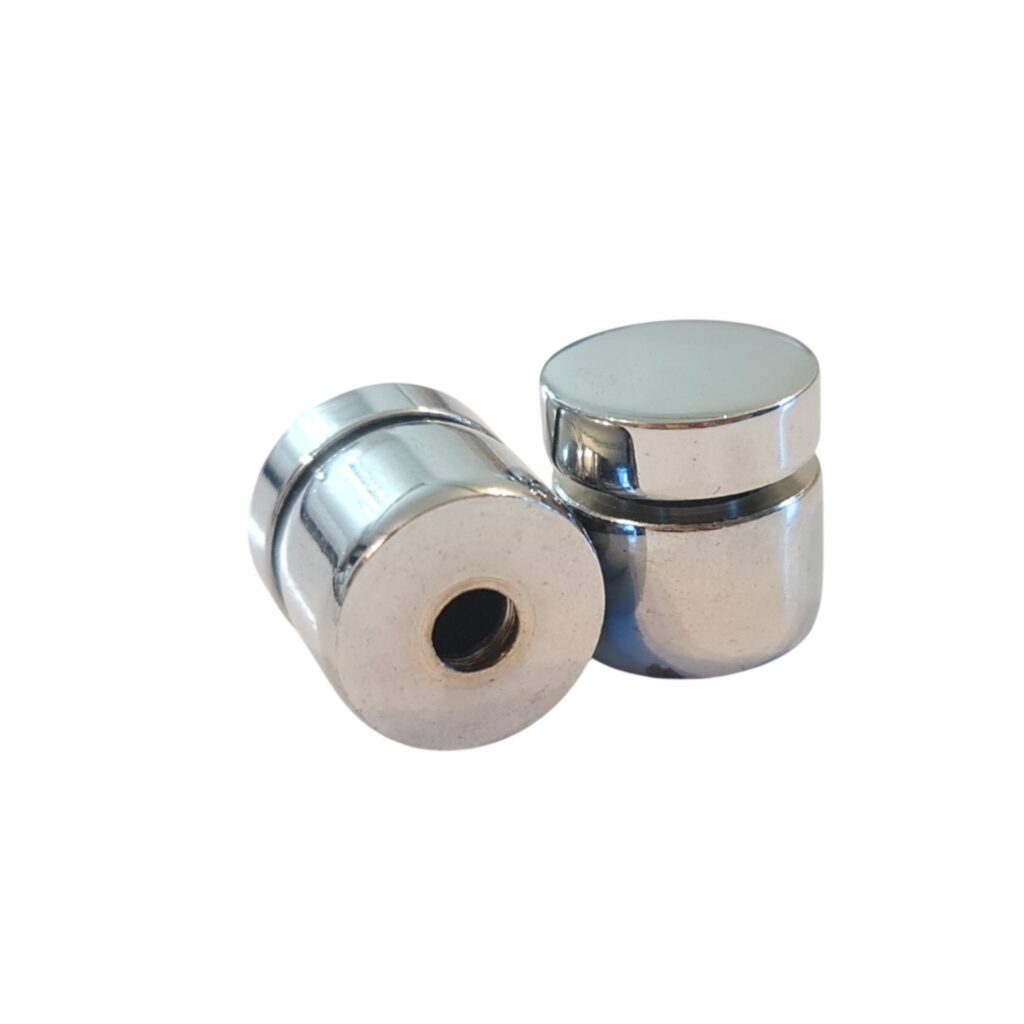 Distanţiere semnalistică din metal zincat argintiu, 13x10 mm