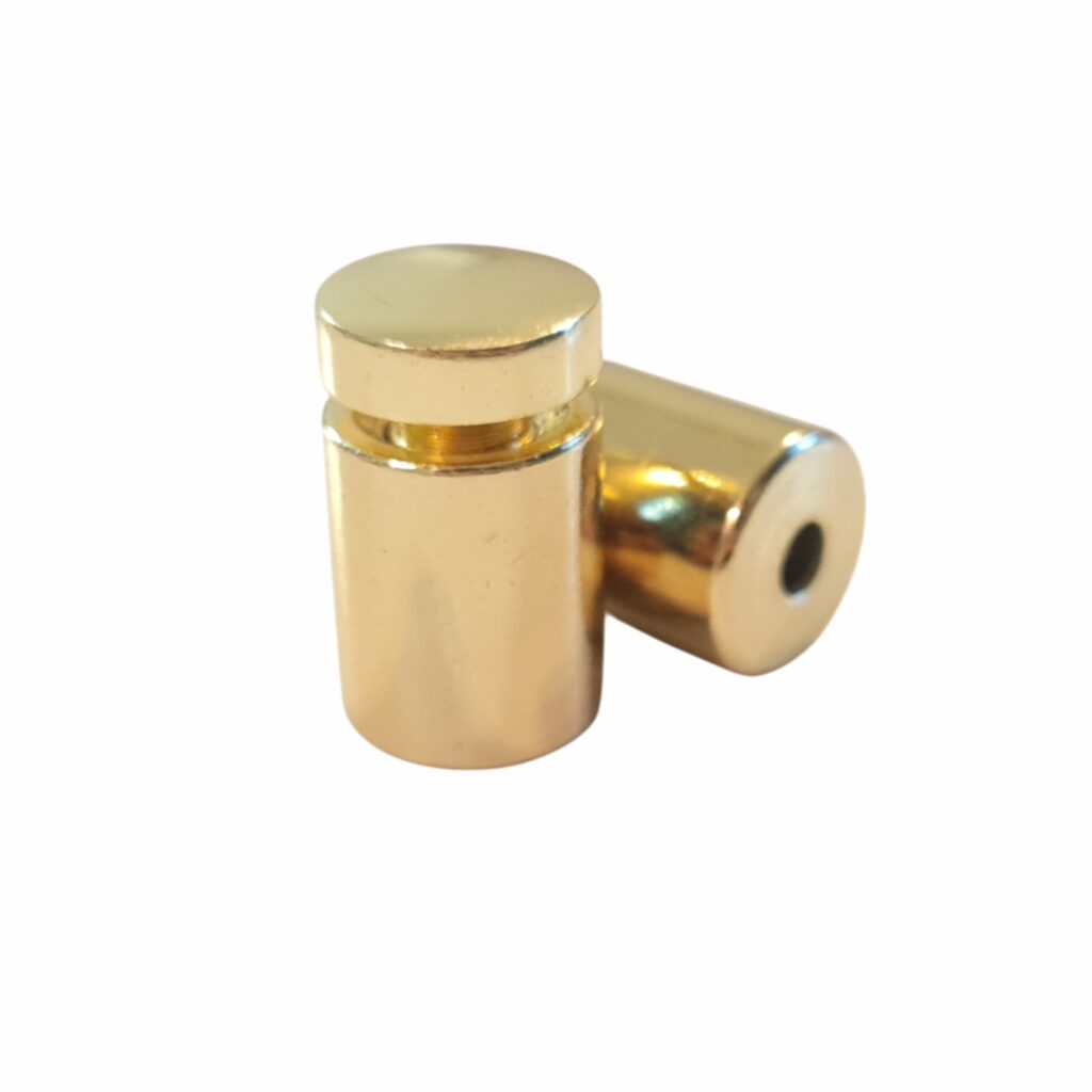 Distanţiere semnalistică din metal zincat auriu, 13x20 mm