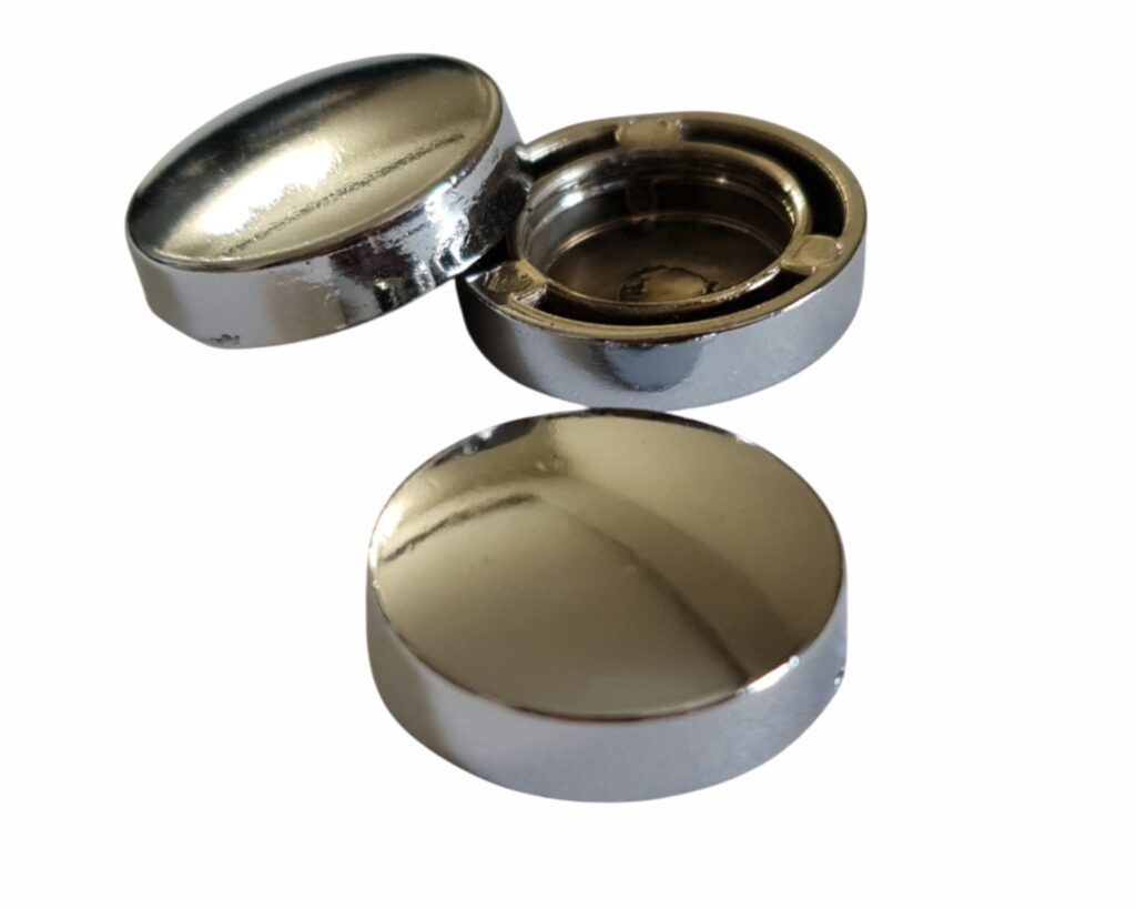Capace decorative argintiu 25 mm