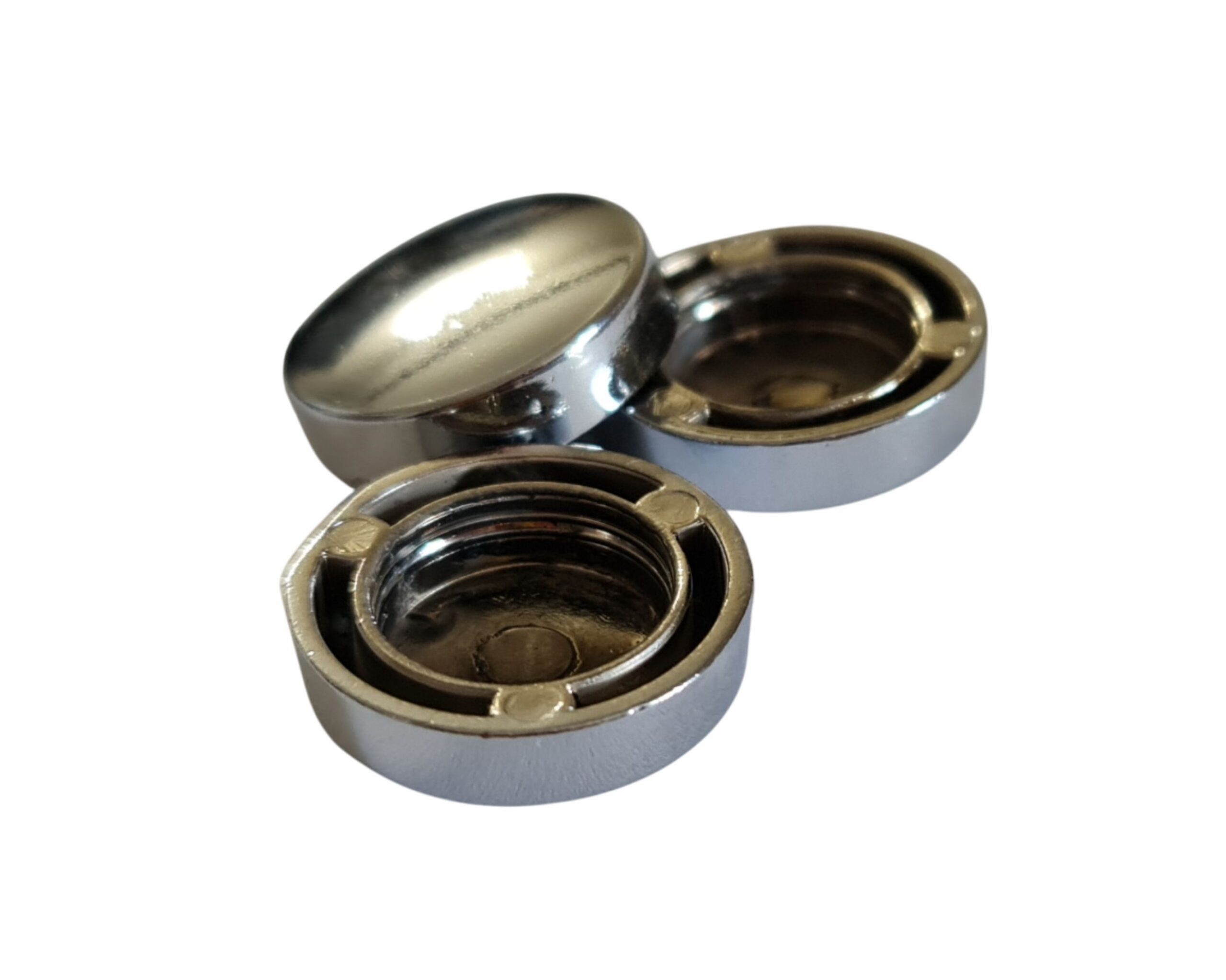 Capace decorative argintiu 25 mm - imagine 2