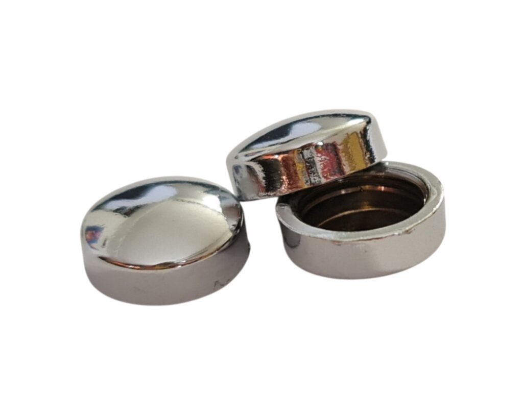 Capace decorative argintiu 20 mm