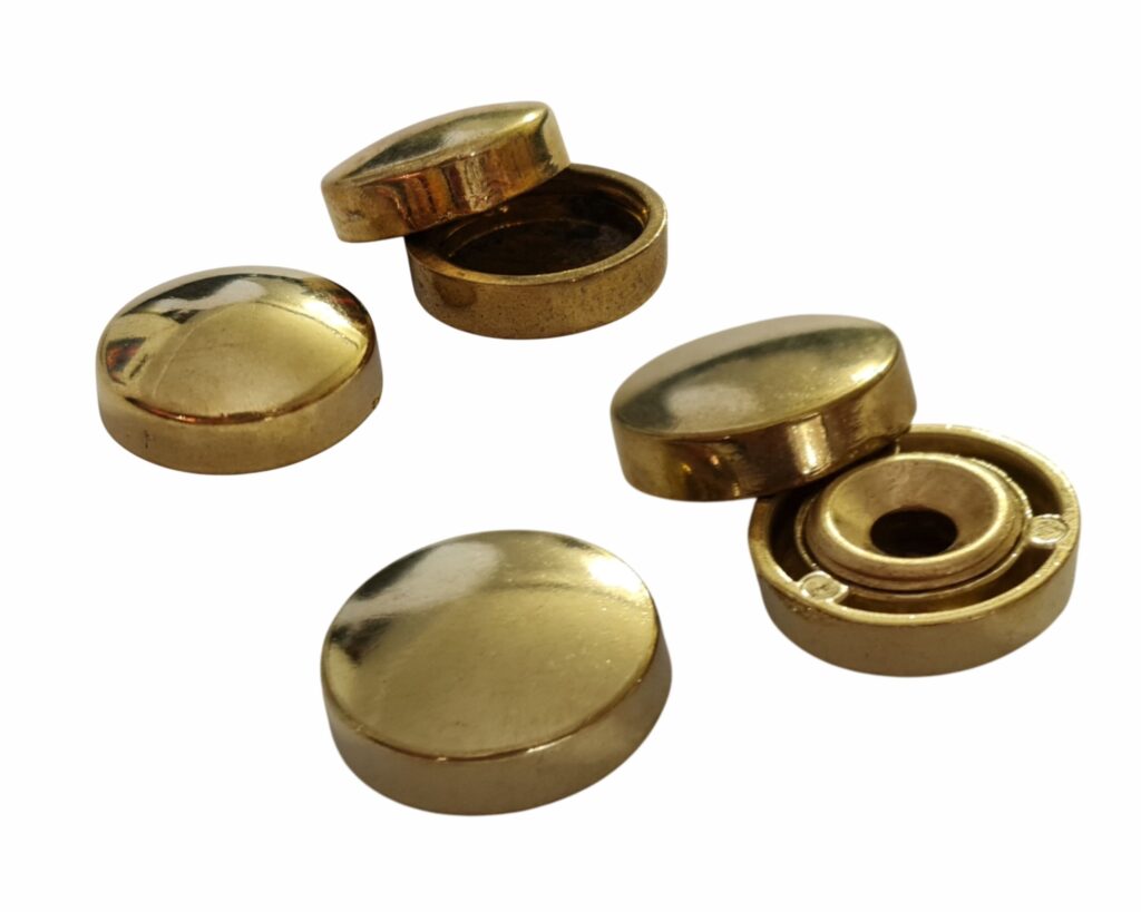 Capace decorative auriu 15 mm