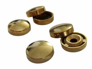 Capace decorative auriu 15 mm